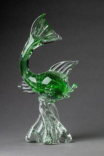 Murano Glass Fish Sculpture.