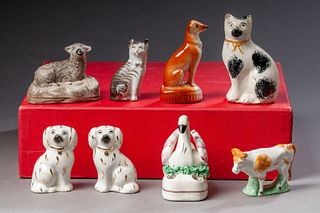 Group of Staffordshire Animals.