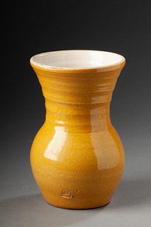 Rowe Pottery Yellow Vase.