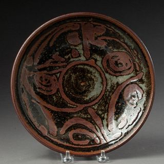 Gerry Williams (1926-2010). Ceramic Glazed Low Bowl.