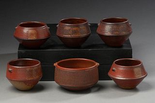 Six Small Ceramic Bowls by Peter Sabin.