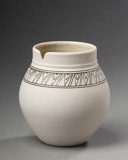 Peter Sabin White Ceramic Pitcher.
