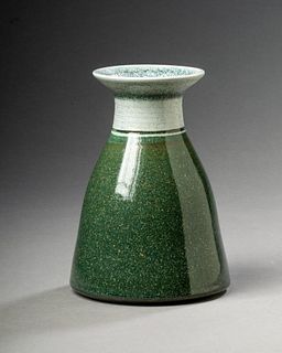 Peter Sabin Green Glazed Vase.