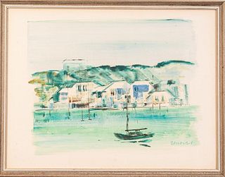 Alfred Birdsey (1912-1996). Moored Sailboat.