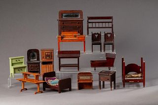 Large Collection of Dollhouse Furniture.