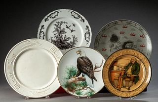 Five Decorated Plates.