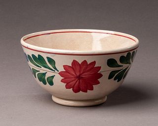 Staffordshire Polychrome Decorated Bowl.