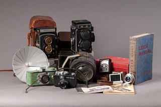 Group of Vintage Camera Equipment.