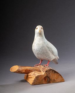 Carved and Painted Wood Mourning Dove.