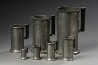 Seven Pewter Measures.