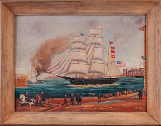 E. Foley. Folk Painting of the Ship Zephyr.