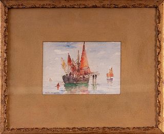 Walter Lansil  (1846 - 1925). Sailboats.