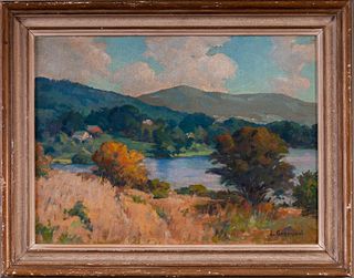 Jacob Greenleaf  (1887 - 1968). Mountain Foothills River.