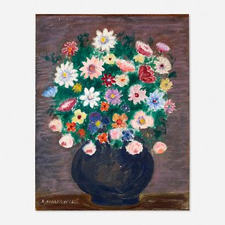 Abraham Walkowitz, Untitled (still life with flowers)