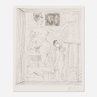 Pablo Picasso, L'Inspiration Travaille et le Peintre se Tourne les Pouces