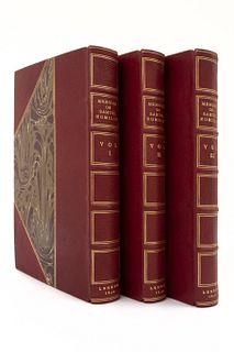 Romilly, Samuel. Memoirs of the Life of Sir Samuel Romilly, Writen by Himself. London, 1840. Tomos I - III. Segunda edición. Piezas: 3.