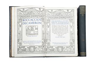 Boccaccio's Decameron Containing an Hundred Pleasant Nouvelles. Oxford, 1934 - 1935. Tomos I - II. Edición de 325 ejemplares. Piezas: 2