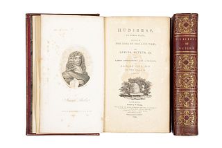 Butler, Samuel. Hudibras. London: T. Bensley, 1799. Tomos I - II. Piezas: 2.