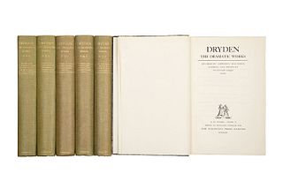 Dryden: The Dramatic Works. London: The Nonesuch Press, 1931 - 1932. Tomos I - VI. Edición de 750 ejemplares. Piezas: 6.