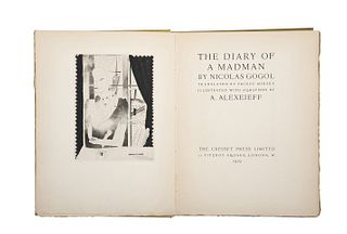 Gogol, Nicolas. The Diary of a Madman. London: Cresset Press, 1929. Acuatintas de A. Alexeieff. Edición de 250 ejemplares.