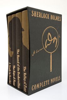 Conan Doyle, Arthur. Sherlock Holmes: Complete Novels. London: The Folio Society, 1994. Piezas: 4.
