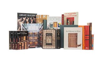 Caja de Libros Varios. Algunos títulos: Libraries; A Gentle Madness; An Odyssey in Print; Collecting Books; Literature... Piezas: 18.