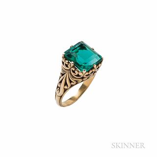 Antique T.B. Starr Gold and Emerald Ring