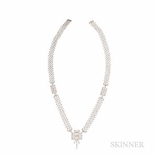 Dreicer & Co. Platinum and Diamond Sautoir Necklace