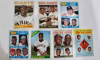 Group of 7 Willie Mays Baseball Cards