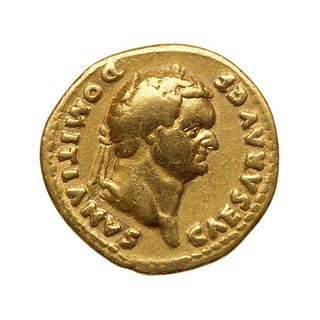 Domitian. Gold Aureus, as Caesar, AD 69-81. Rome, under Vespasian, AD 77/8. 