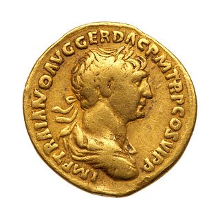 Trajan. Gold Aureus, AD 98-117. Rome, AD 113/4. IMP TRAIANO AVG