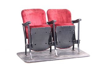Mid 1900s Livingston MT Empire Twin Theater Chairs