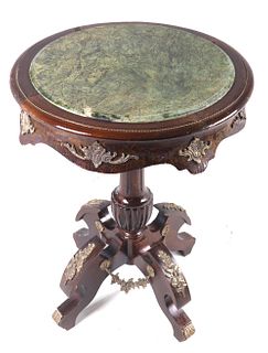 Napolenic III Marble & Bronze Occasional Table
