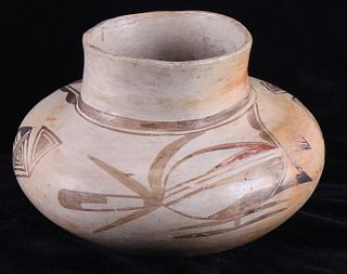 Acoma Pueblo Polychromal Pottery Jar c. 1890