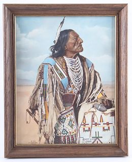 C. 1898 F.A. Rinehart Sioux Chief Lick Photograph