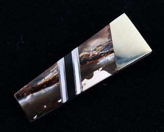 Wooly Mammoth Tusk & Mother of Pearl Money Clip