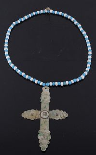 Hudson Bay Montreal Silver Cross & Trade Beads