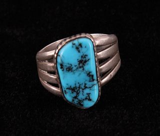 Navajo Turquoise Sterling Silver Ring