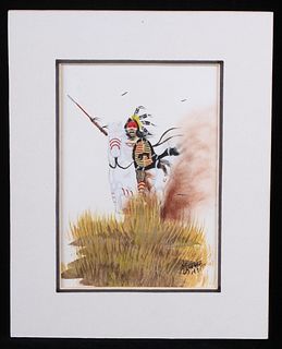 1991 Original Native American Painting K. Lorentz
