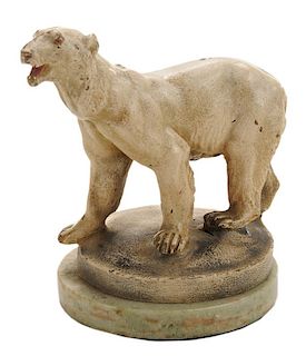 Cold-Painted Bronze Figure of a Polar