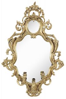 Italian Rococo Style Gilt Mirror with