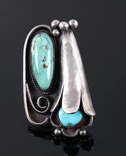 Navajo Sterling & Turquoise Cocktail Ring