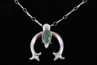 Navajo Sterling Silver Sand Cast Necklace