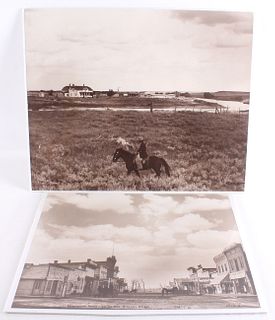 Two Large L.A. Huffman Photos C. 1883 & 1890