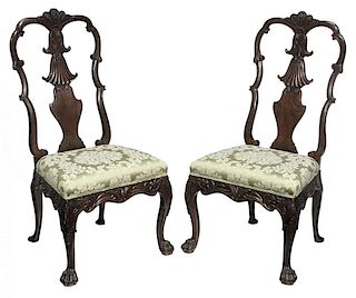Pair Dutch Baroque Style Carved
