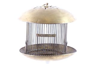 Early 1900's Hendryx Brass Hanging Bird Cage