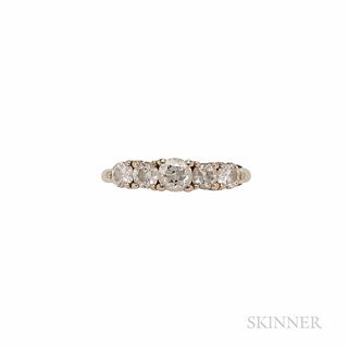 14kt Gold and Diamond Five-stone Ring