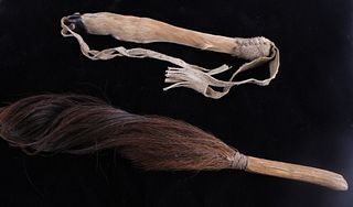 Antelope Leg Horse Quirt & Horse Hair Fly Swatter