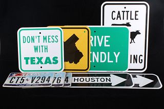 Texas Street Signs & License Plates Collection
