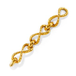A 18K yellow gold bracelet, defects